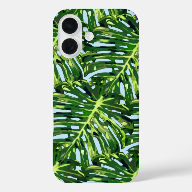 Coque Pour iPhone 16 Coque iphone Feuille tropical (Verso)