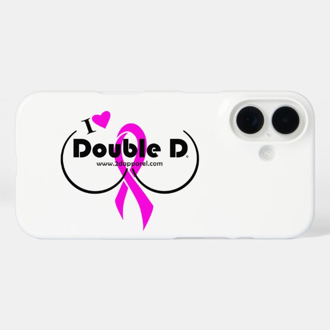 Coque Pour iPhone 16 coque iphone - I Love Double D (Verso (horizontal))