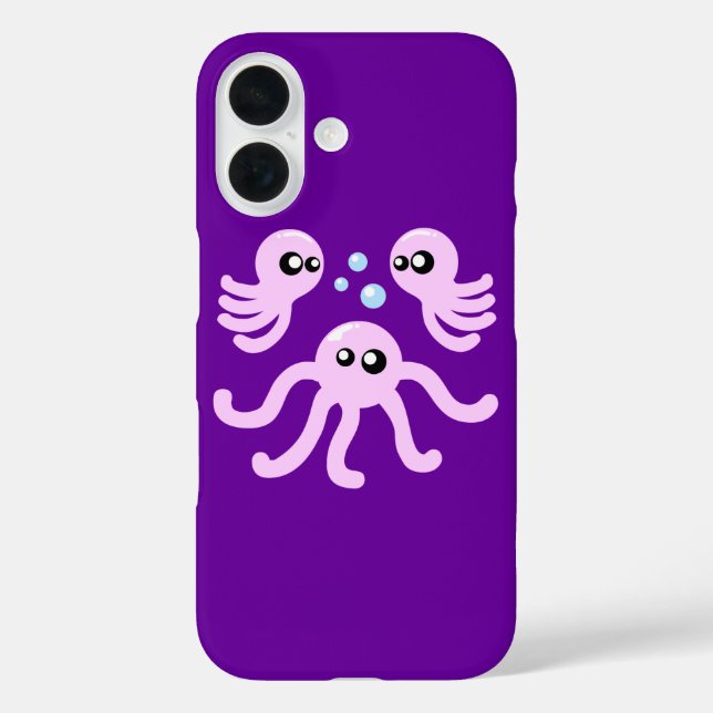 Coque Pour iPhone 16 Coque iphone octopus mignon (Verso)