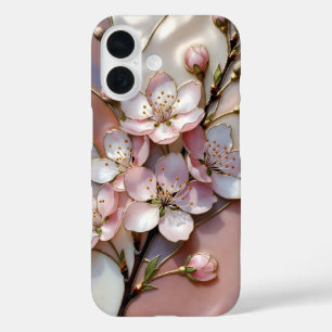 Coque Pour iPhone 16 Coque iPhone Sakura Rose Design Floral Romantique