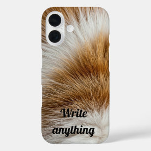 Coque Pour iPhone 16 Coque iPhone texture de fourrure tabby au gingembr