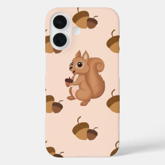 Coque Pour iPhone 16 Cute écureuil avec coque iphone Acorn