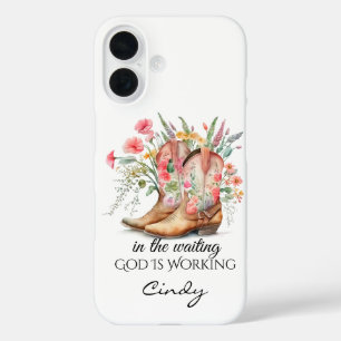 Coque Pour iPhone 16 Dans l'attente Dieu travaille Coque iPhone 16