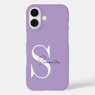 Coque Pour iPhone 16 Élégant coque iphone violet avec personnalisation
