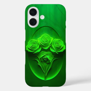 Coque Pour iPhone 16 Emerald encadré Rose Coque d'art-coque iphone