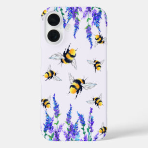 Coque Pour iPhone 16 Fleurs et abeilles coque iphone volant