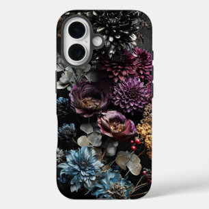 Coque Pour iPhone 16 Gothique Floral iPhone 16 Coque