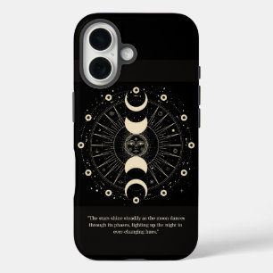 Coque Pour iPhone 16 Harmonie Céleste : Phases de la Lune Coque iPhone