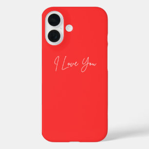 Coque Pour iPhone 16 I Love You iPhone 16 Pouch - Coque romantique mign