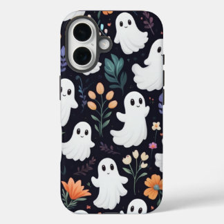 Coque Pour iPhone 16 Joli Éffrayant Fantômes coque iphone d'Halloween