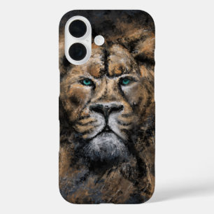 Coque Pour iPhone 16 Lion coque iphone aux yeux verts