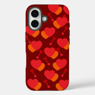 Coque Pour iPhone 16 Mignonne répétition coeur iPhone / coque ipad