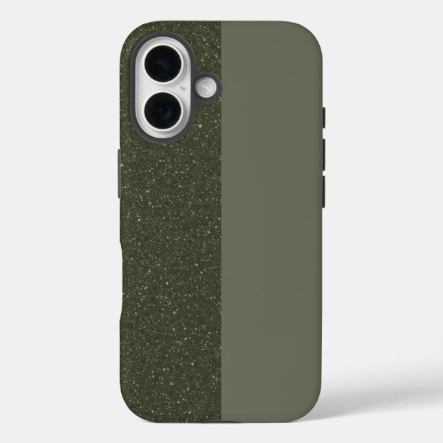Coque Pour iPhone 16 Moss Split iPhone 16 Coque - Matte & Speckled (Verso)