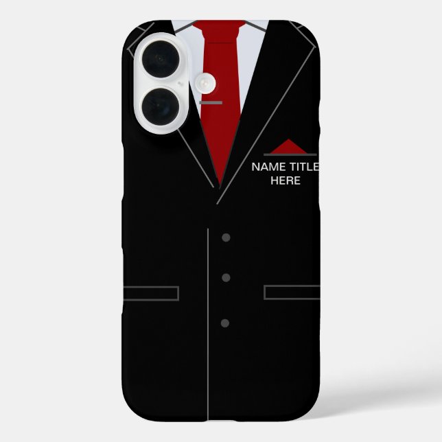 Coque Pour iPhone 16 Nom personnalisé Votre coque iphone d'entreprise (Verso)