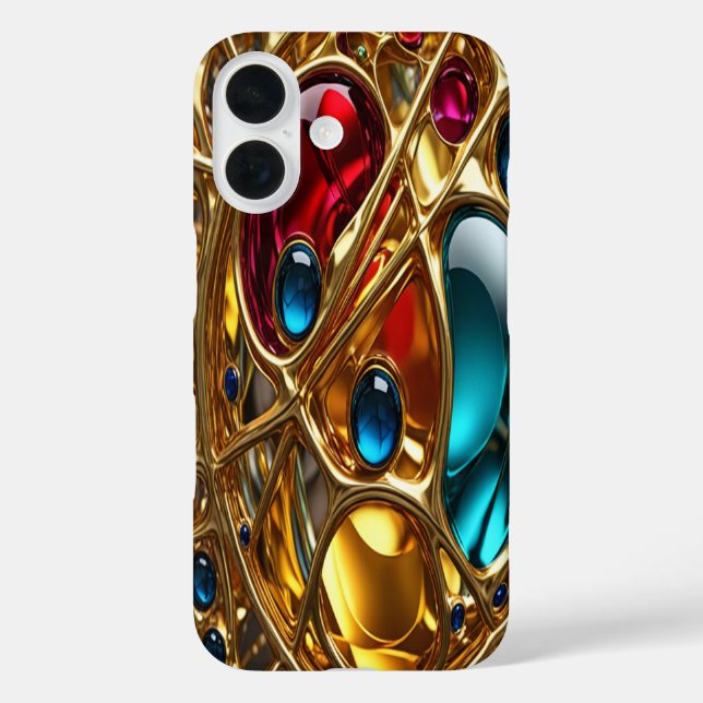 Coque Pour iPhone 16 Or & Bijoux #11 - iPhone 16 Coque (Verso)