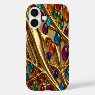 Coque Pour iPhone 16 Or & Bijoux #36 - iPhone 16 Coque