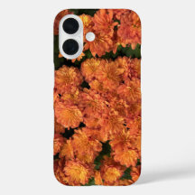 Orange Mums iPhone 16 Coque