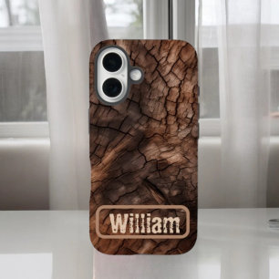 Coque Pour iPhone 16 Personnaliser Rustic Tree Bark iPhone / coque ipad
