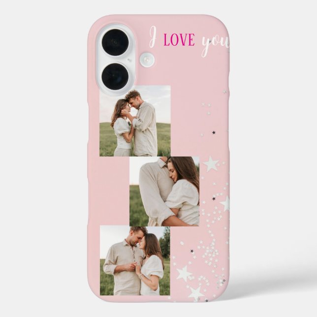 Coque Pour iPhone 16 Photo personnalisée Pastel | Coque iphone de texte (Verso)