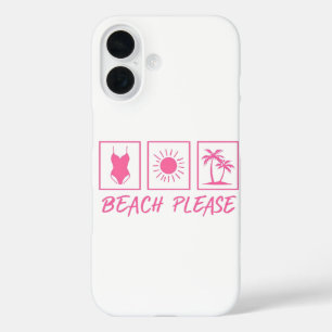 Coque Pour iPhone 16 Plage S'il vous plaît coque iphone