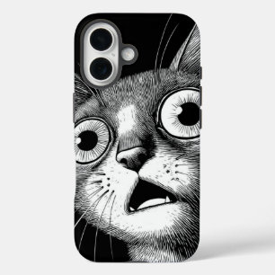 Coque Pour iPhone 16 Psycho Cat Retro coque iphone - Cool et Whimsical