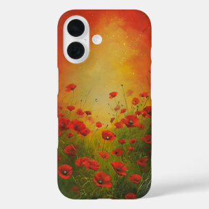 Coque Pour iPhone 16 Red Poppies Spring Breeze iPhone 16 Coque