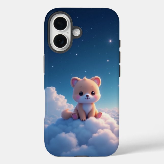 Coque Pour iPhone 16 Starry Night Cloud coque iphone (Verso)
