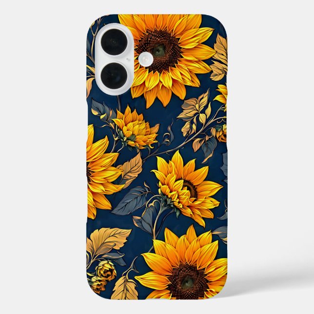 Coque Pour iPhone 16 Sunflower Symphony coque iphone (Verso)