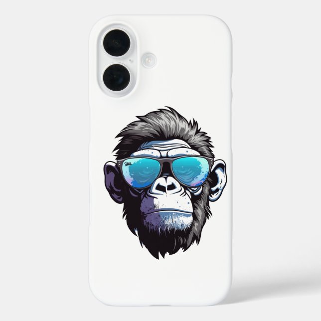 Coque Pour iPhone 16 Un singe cool Iphone 16 coque (Verso)