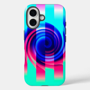Coque Pour iPhone 16 Vaporwave Spiral Abstrait Otterbox iPhone 13 Coque