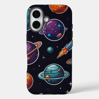 Coque Pour iPhone 16 Vibes cosmiques iPhone à thème spatial 16 Coque -