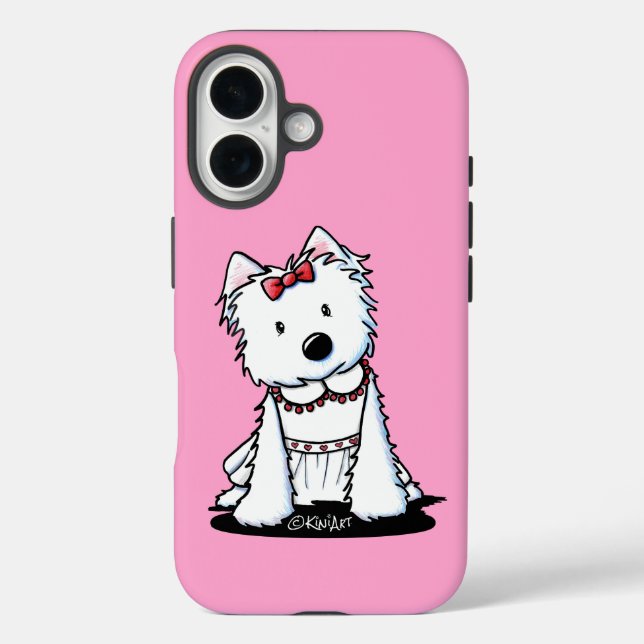 Coque Pour iPhone 16 Westie Chien En coque iphone (Verso)