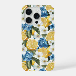 Coque pour iPhone à motif fleurs et citron d'été