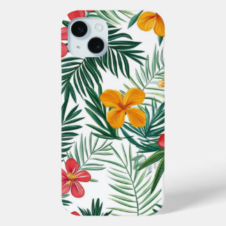Coque pour IPhone avec feuilles tropicaux