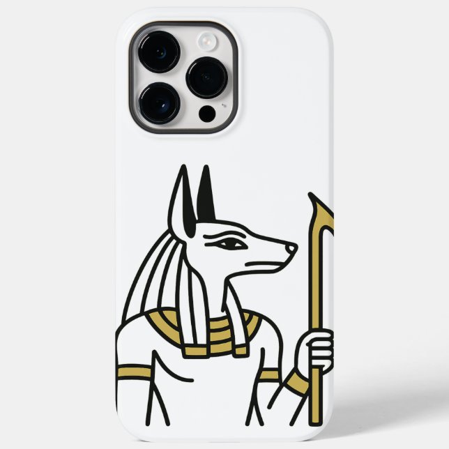 Coque Pour Pour iPhone 14 Pro Max Anubis Egyptian Line coque iphone (Verso)