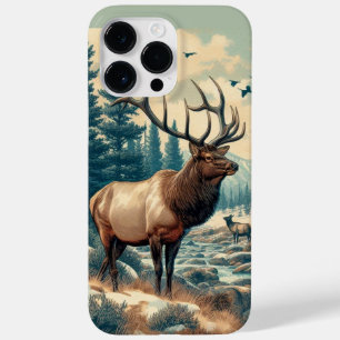 Coque Pour Pour iPhone 14 Pro Max Aquarelle Vintage Elk AI Art iPhone / coque ipad