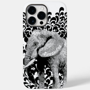 Coque Pour Pour iPhone 14 Pro Max Eléphant Damask iPhone 6 coque personnalisé