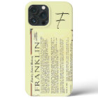 Franklin History Nom Coque iphone