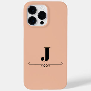 Coque Pour Pour iPhone 14 Pro Max Monogramme J, Floraison noire, coque iphone Coque-