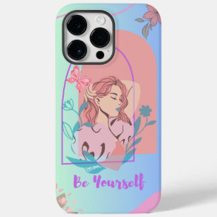 Coque Pour Pour iPhone 14 Pro Max Soyez vous-même, illustration femme iPhone / coque