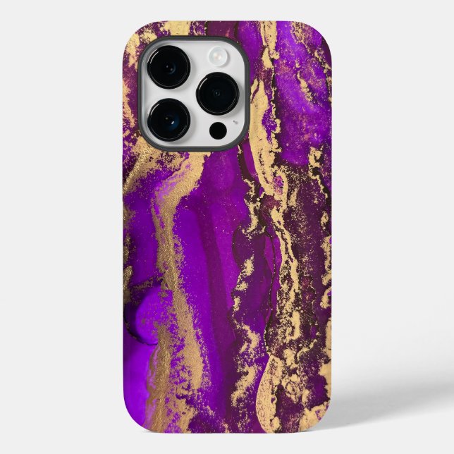 Coque Purple Gold iPhone 14 Pro (Verso)