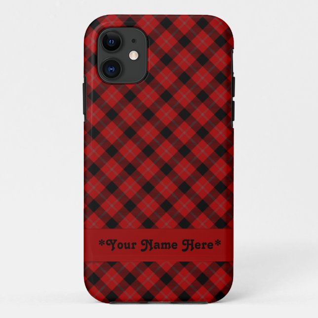 Coque Red Plaid iPhone 5 (Dos)