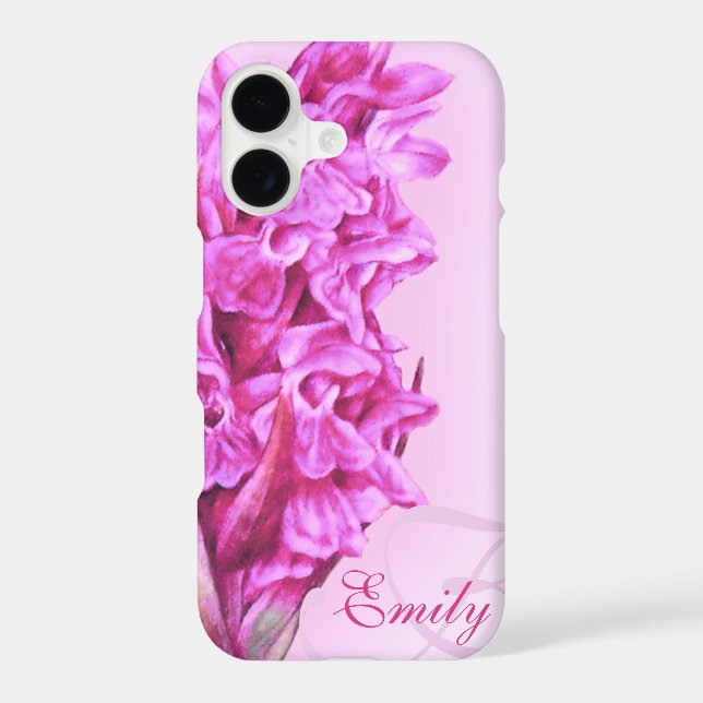 Coque rose fleuri orchidée nommé (Verso)