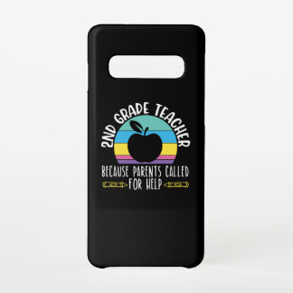 Coque Samsung Galaxy S10 2nd Grade Teacher Shirts I Love My Second Graders