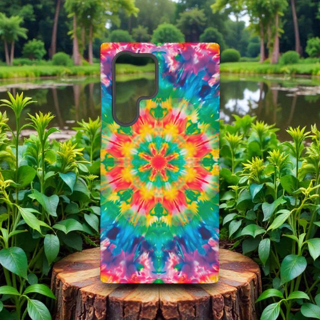 Coque Samsung Galaxy 60s 70s Hippy Hippie Tie Dye Pattern (Créateur téléchargé)
