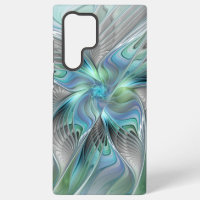 Abstrait Bleu Vert Papillon Imaginaire Fractal Art