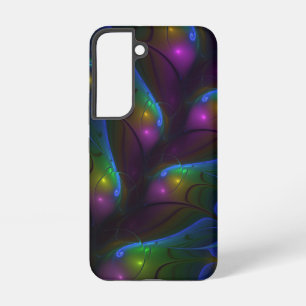 Coque Samsung Galaxy Abstrait Moderne Trippy Fractal Lumineux Coloré