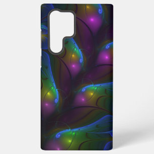 Coque Samsung Galaxy Abstrait Moderne Trippy Fractal Lumineux Coloré
