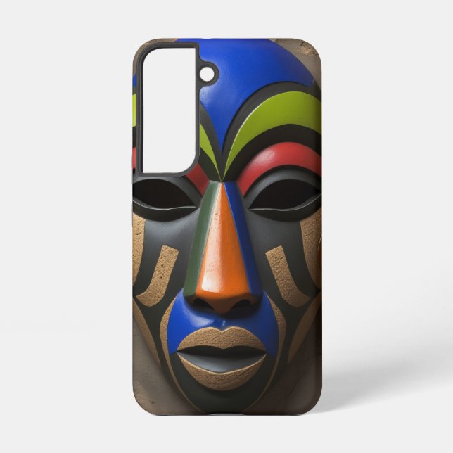 Coque Samsung Galaxy African Tribal Mask Geometric Symbolism (Verso)