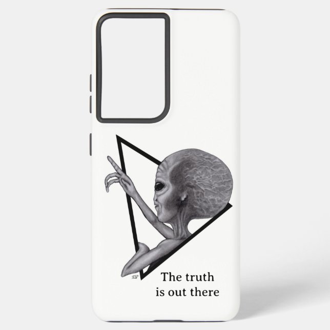 Coque Samsung Galaxy Alien gris, la vérité est là (Verso)